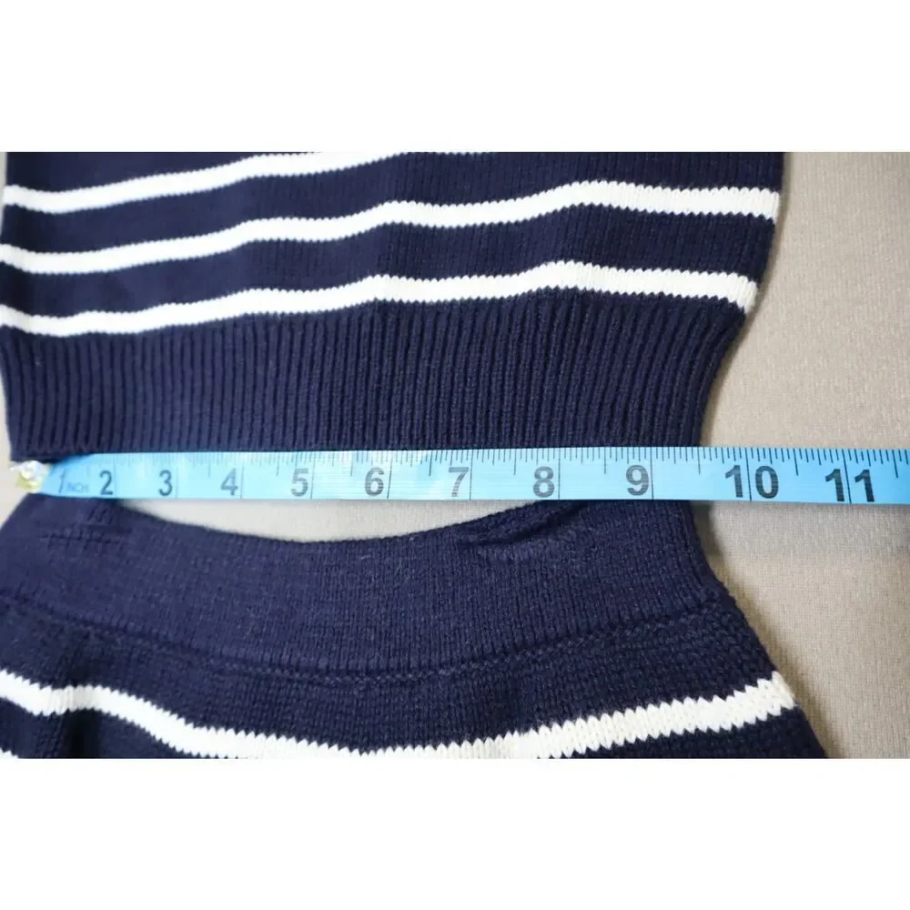 Polo Ralph Lauren Girls Two-Piece Nautical Striped Sweater and Skirt Set Size 6‎